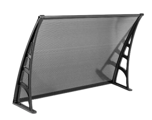 Prístrešok nad vchodové dvere 700 x 1200 mm, čierny - slide 0