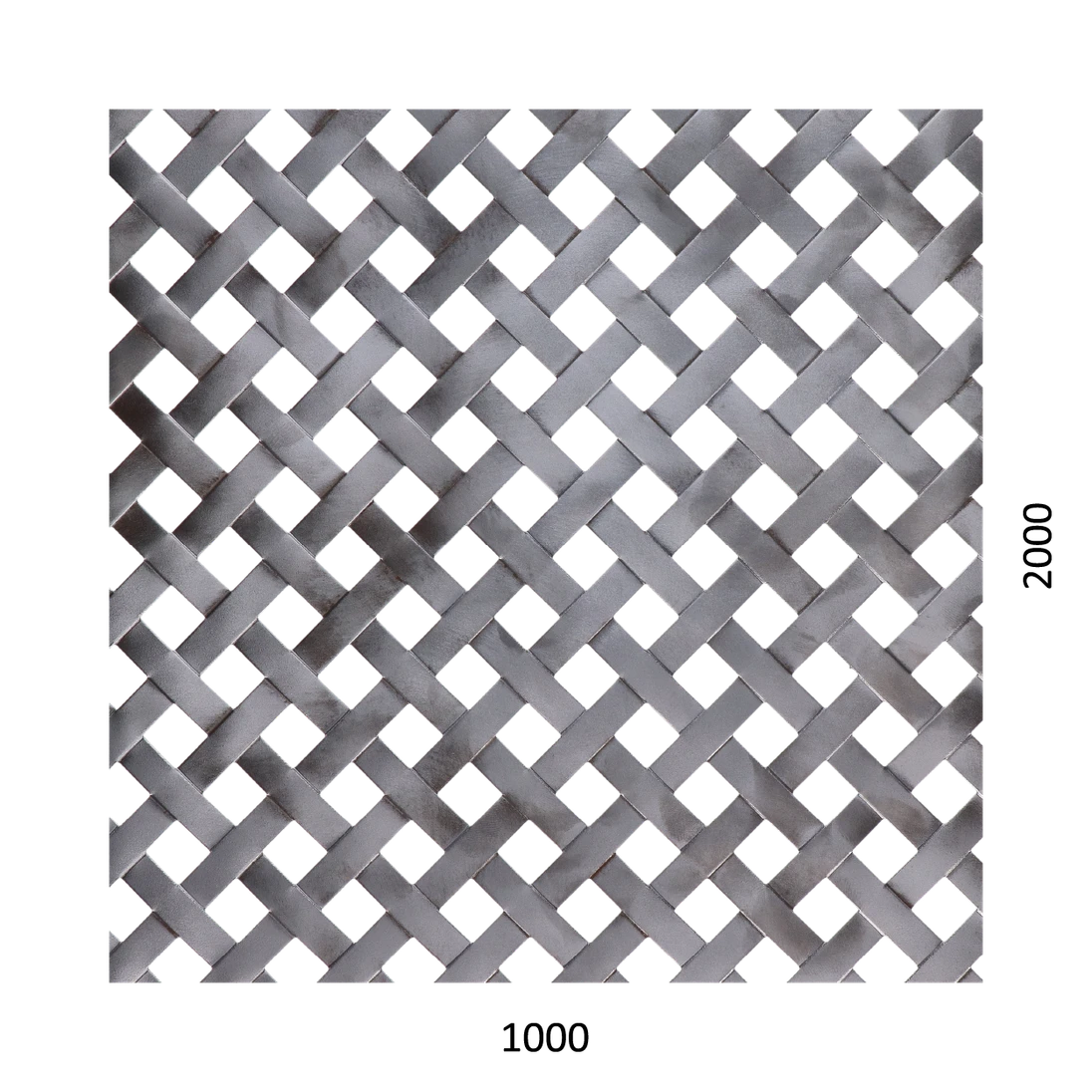 Dierovaný plech - tkanina Fe, diera: 10x10mm, rozteč: 18mm,  (1000x2000x1.0mm)