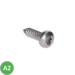 Nerezová skrutka samorezná 6,3 x 22 mm, polguľatá, AISI 304