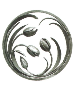 Ornament tulipán, kruh ø 385 mm, 12 x 12 mm - slide 0