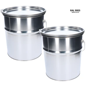 Farba antikorózna polomatná na zinok 20 kg biela - slide 0