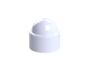 Krytka plastová na matice a šrouby M8, bílá - slide 1