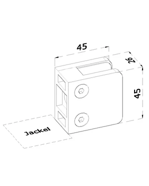DOPRODEJ! Svorka plochá, sklo 6–10,76 mm, broušená AISI 316 - slide 1