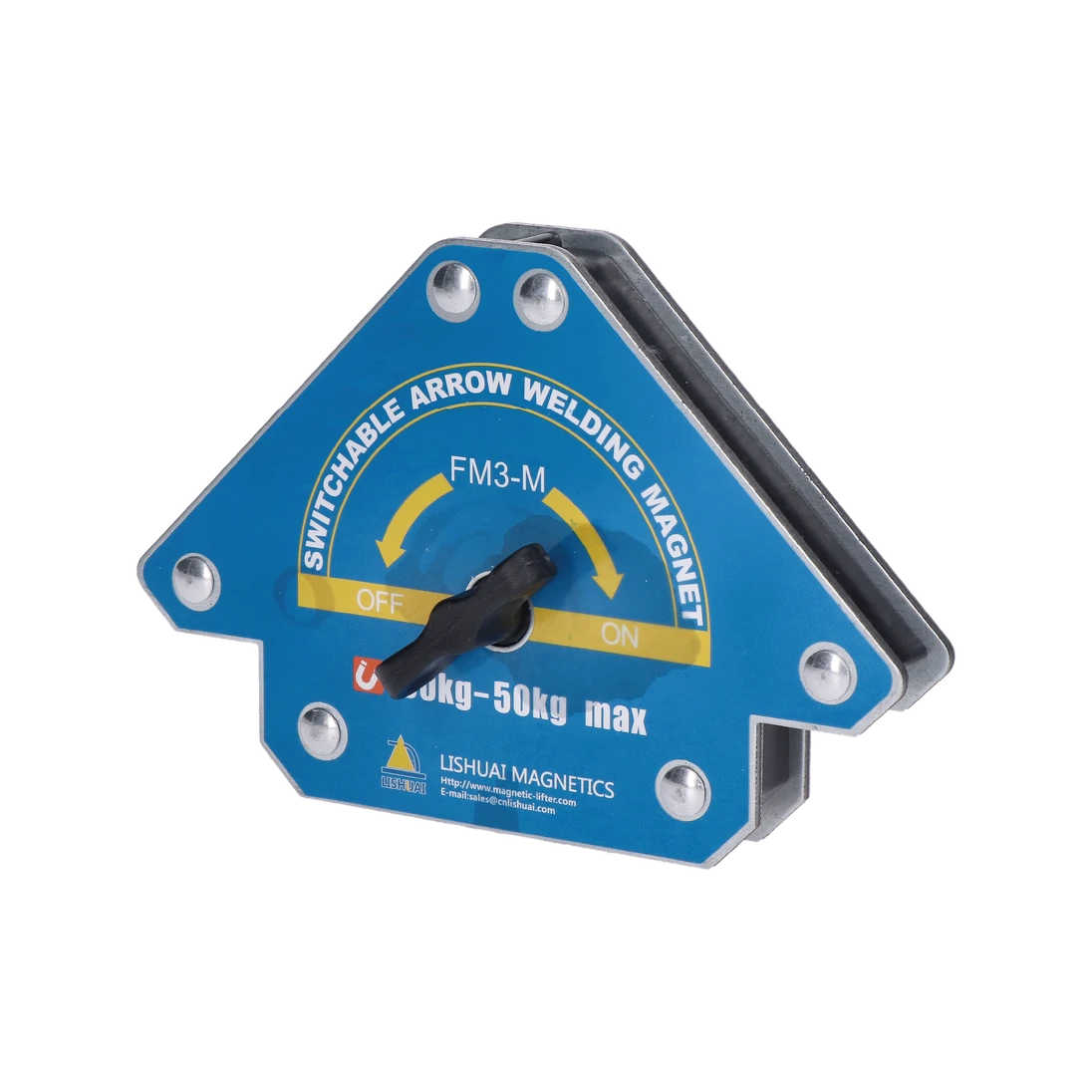 Zvárací magnet, 50 kg, meracie uhly: 45°/90°/135°, feritový