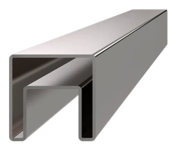 Madlo 40 x 40 x 1,5 mm, pre sklo 8 - 17,5 mm, AISI 304