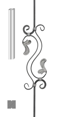 Tyč 12 x 12 x 960 mm, ornament 440 x 150 mm