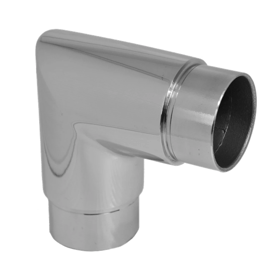 Spojka rohová na trubku ø 42,4 mm, leštená nerez AISI 304