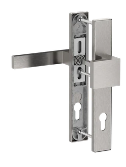 Hliníkový set so štítom kľučka/guľa, brúsený elox