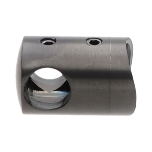 Držák tyče ø 12 mm na trubku ø 42,4 mm, PVD - černá - slide 0