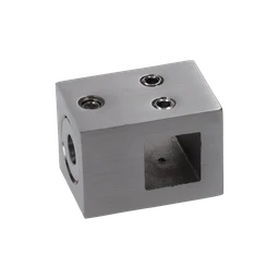 Držiak profilu 12 x 12 mm prechodný, plochý, AISI 304