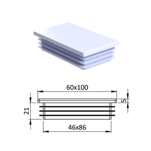 Krytka plastová 60 x 100 mm - slide 0