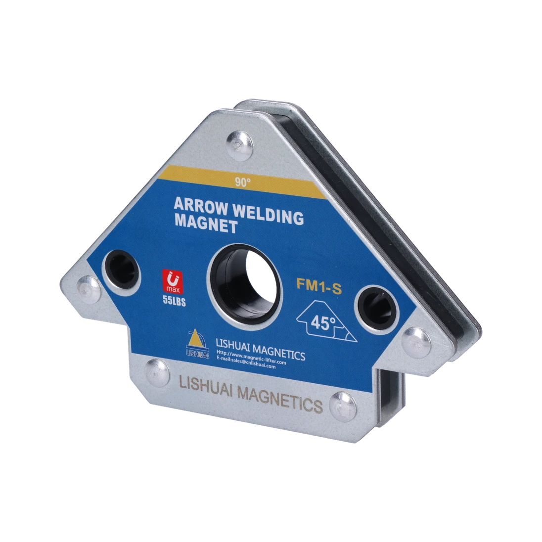 Zvárací magnet, 25 kg, meracie uhly: 45°/90°/135°, feritový