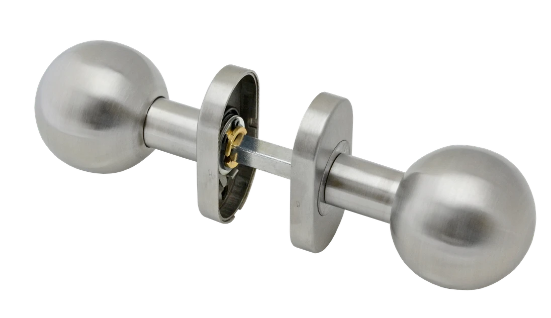 Koule s oválnou rozetou, pevná, broušená nerez AISI304