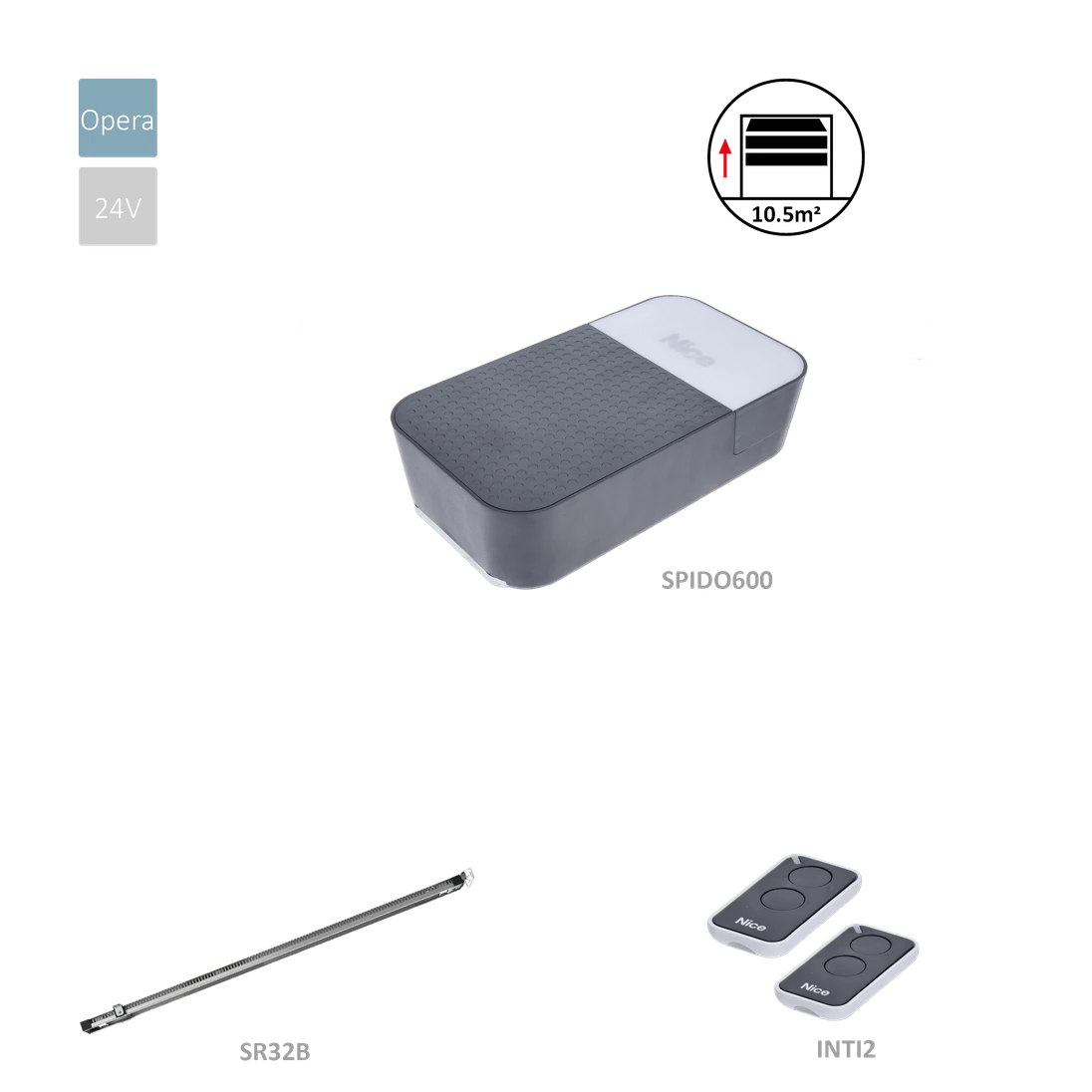 SPIDO32BKCE sada pre sekcionálnu bránu do 10,5 m2