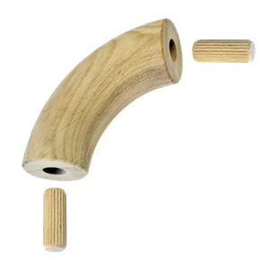 Spojovací oblúk ø 42 mm, dub, brúsený povrch bez náteru - slide 0
