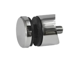 Svorka bodová, na  ø42.4mm, sklo 6-12mm, leštěná AISI304