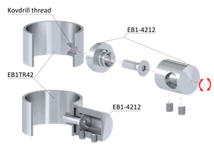 Držák tyče ø 12 mm na trubku ø 42,4 mm, broušená AISI 304 - slide 2