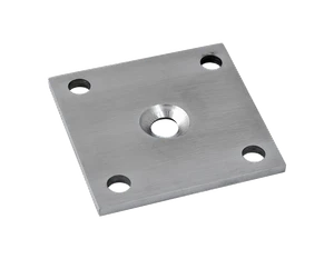 Kotevní deska 92 x 92 mm na dřevěný sloup, broušená AISI 304 - slide 0