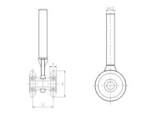 Vozík závěsný, 2 nylonová kolečka - slide 1