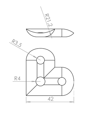 Nadpojovací deska na trubku ø 42,4 mm, leštěná AISI 304 - slide 1