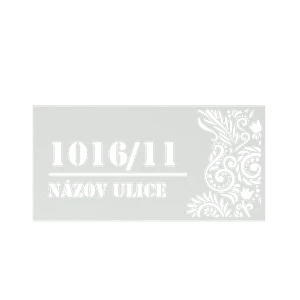 Domovní číslo, vzor 006, broušená nerez AISI 304 - slide 1