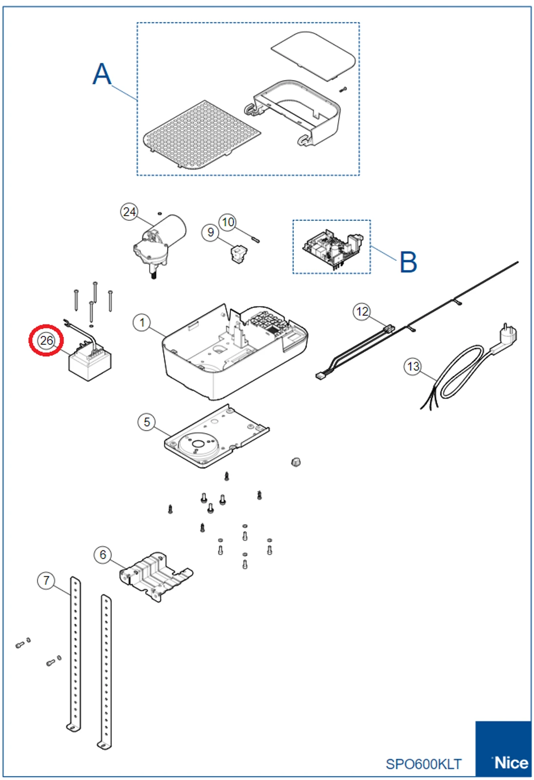TRA181A00 trafo pre SPIDO600KLT
