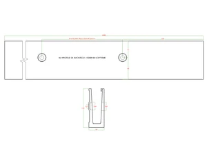 Kotvící profil, sklo 12 - 22 mm, boční kotvení, L = 5 m - slide 1