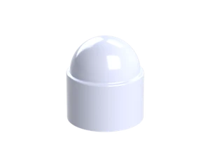 Krytka plastová na matice a skrutky M5, biela - slide 1