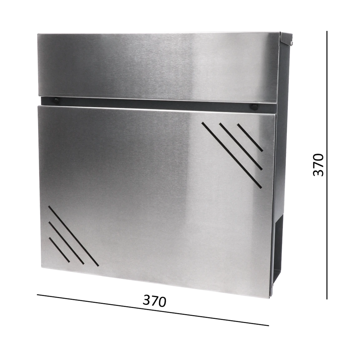 Poštová schránka, A4, nerez AISI304 a  pozink, RAL7016