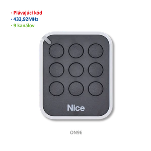 Vysielač ERA 9-kanálový, 433 MHz, plávajúci kód, čierny - slide 1