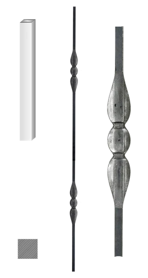 DOPREDAJ tyč 12 x 12 x 900 mm, kovaná - slide 0