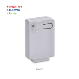 900RX4Z dočasná verzia- prijímač, 4-kanálový, plávajúci kód