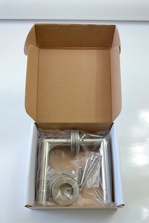 DOPRODEJ! Klika (pár), bez spodní rozety, broušená nerez AISI304 - slide 1