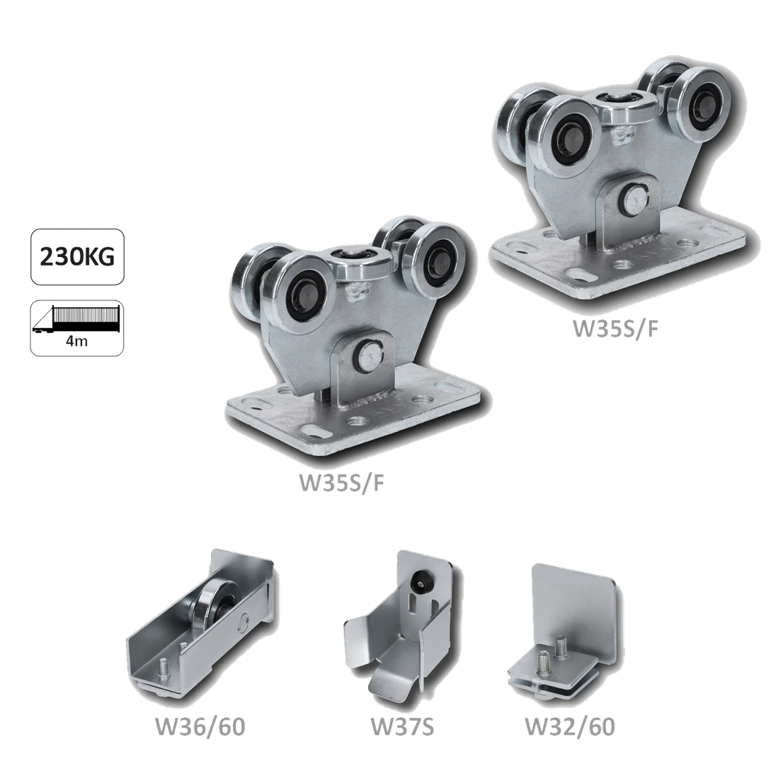 Samonos bez profilu do 230 kg/4 m