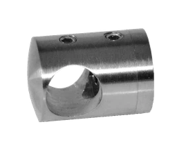 Držiak tyče ø 14 mm, plochý, brúsená nerez AISI 304