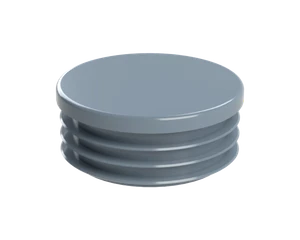 Vnútorná krytka guľatá ø 60 mm plastová, sivá - slide 1