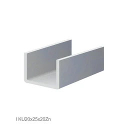 U-profil 20x25x20x2 mm, žárově zinkovaný, hladký L = 3000mm
