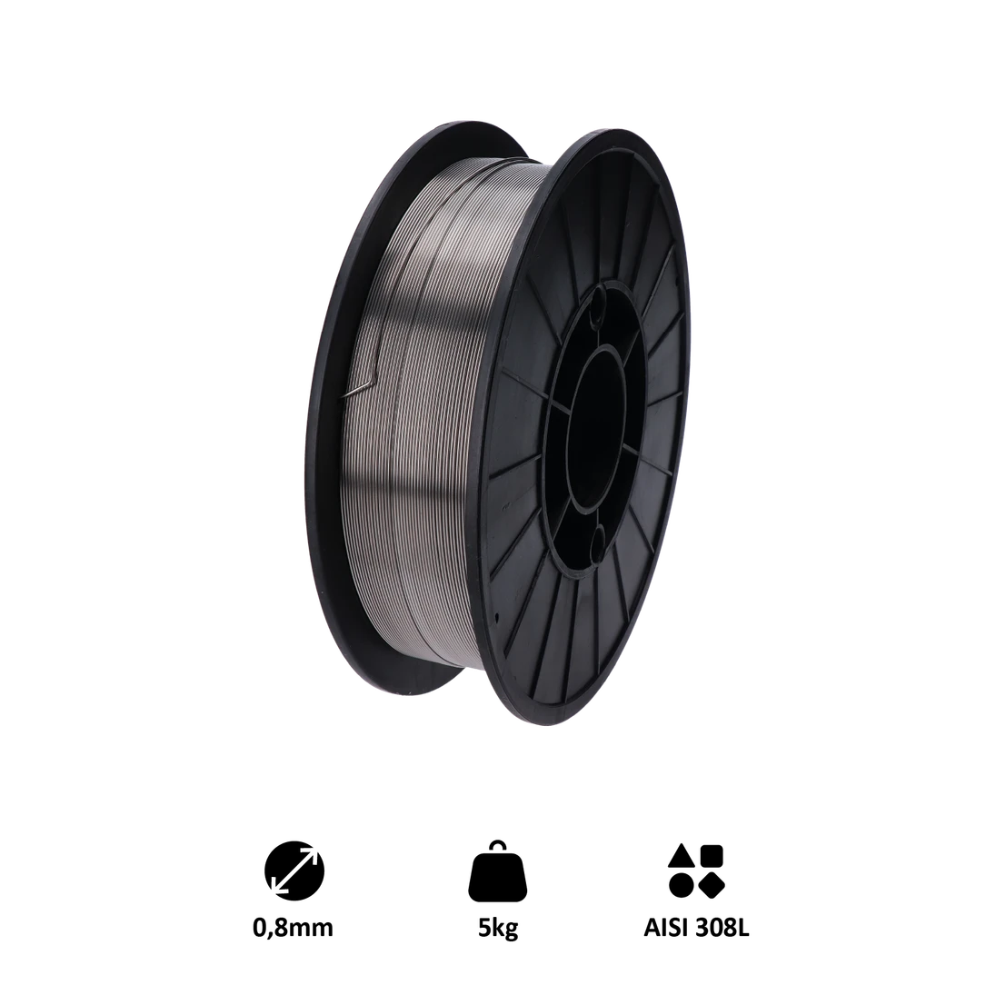 Zvárací drôt, AISI 308L, 0,8 mm, 5 kg, MIG-MAG nerez