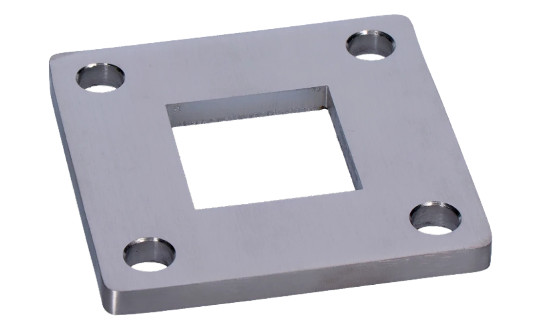 Kotviaca platňa 92 x 92 mm, otvor 40,2 x 40,2 mm, AISI 304
