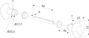 LOCINOX® 3006R - klika - otočná koule, eloxovaný hliník - slide 1