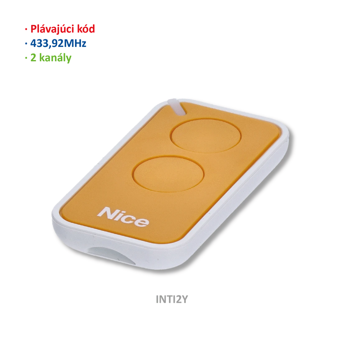 Vysielač ERA 2-kanálový, 433 MHz, plávajúci kód, žltý