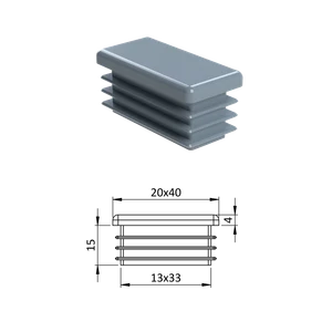 Krytka plastová 20 x 40 mm - slide 0