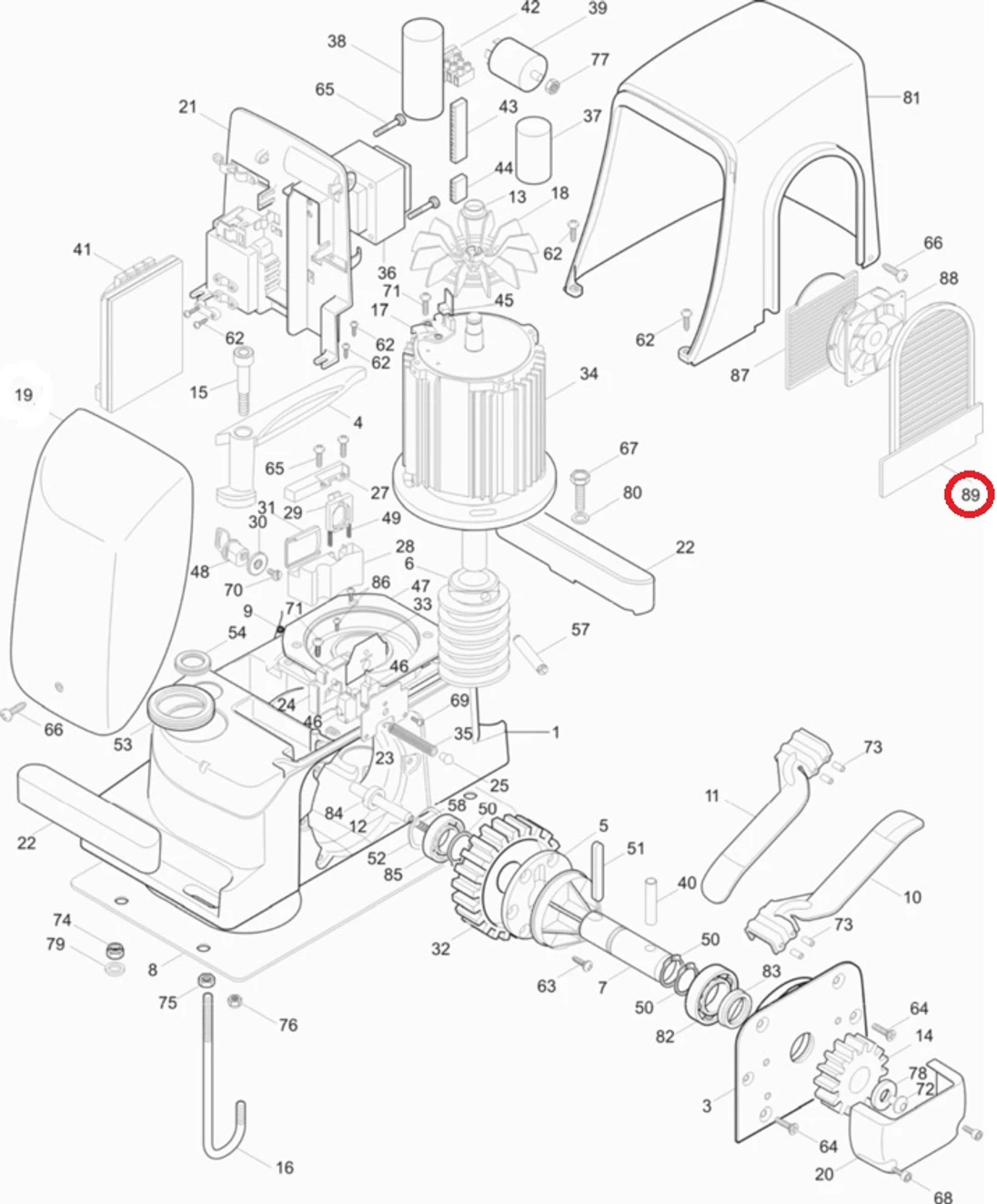 PPD1426.4540 kryt ventilátora pre RUN