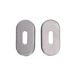 Ovální rozeta na dózickou vložku broušená nerez AISI304 - slide 1