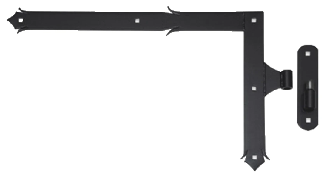 Horné kovanie 400 x 650 mm s čapom, čierny lak, obojstranný