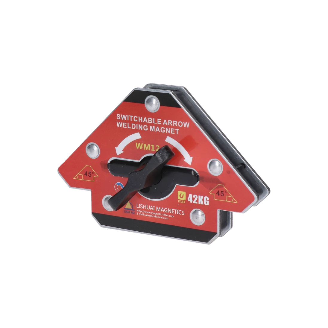 Zvárací magnet, 42 kg, uhly: 45°, 90°, 135°, neodymový