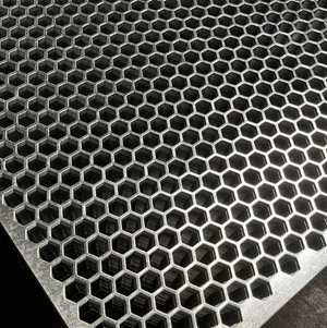 Dierovaný plech Zn 1000 x 2000 x 1,5 mm, šesťhranné otvory - slide 0
