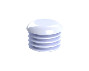 Vnútorná krytka guľatá ø 28 mm, plastová, biela - slide 1