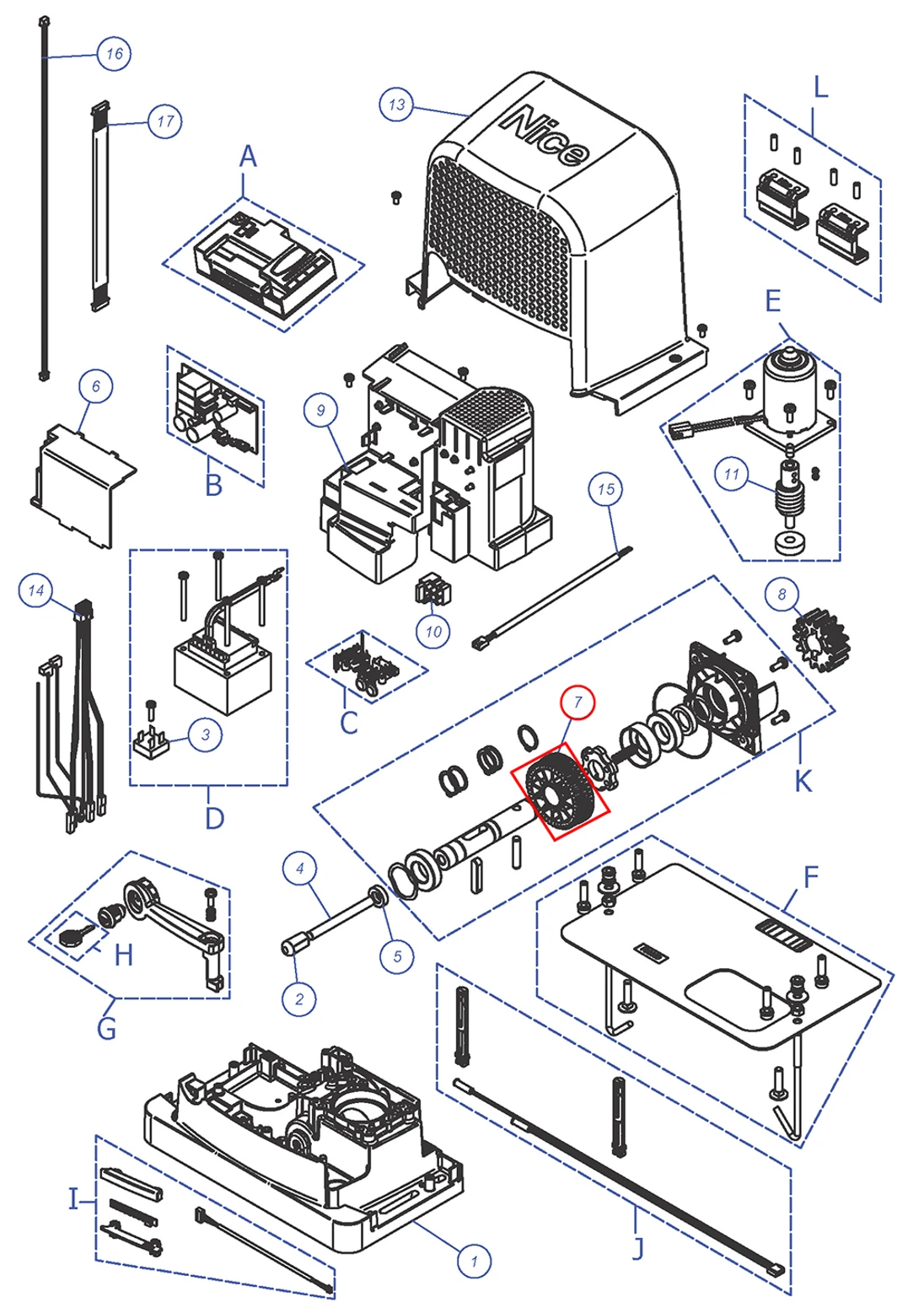 PD2136A0001 Koleso  poháňané z1z45 RBS400, RBS600, RBS600HS