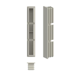 Plastová zátka k hliníkovej lamele, rozmer 16 x 100 mm,RAL7032